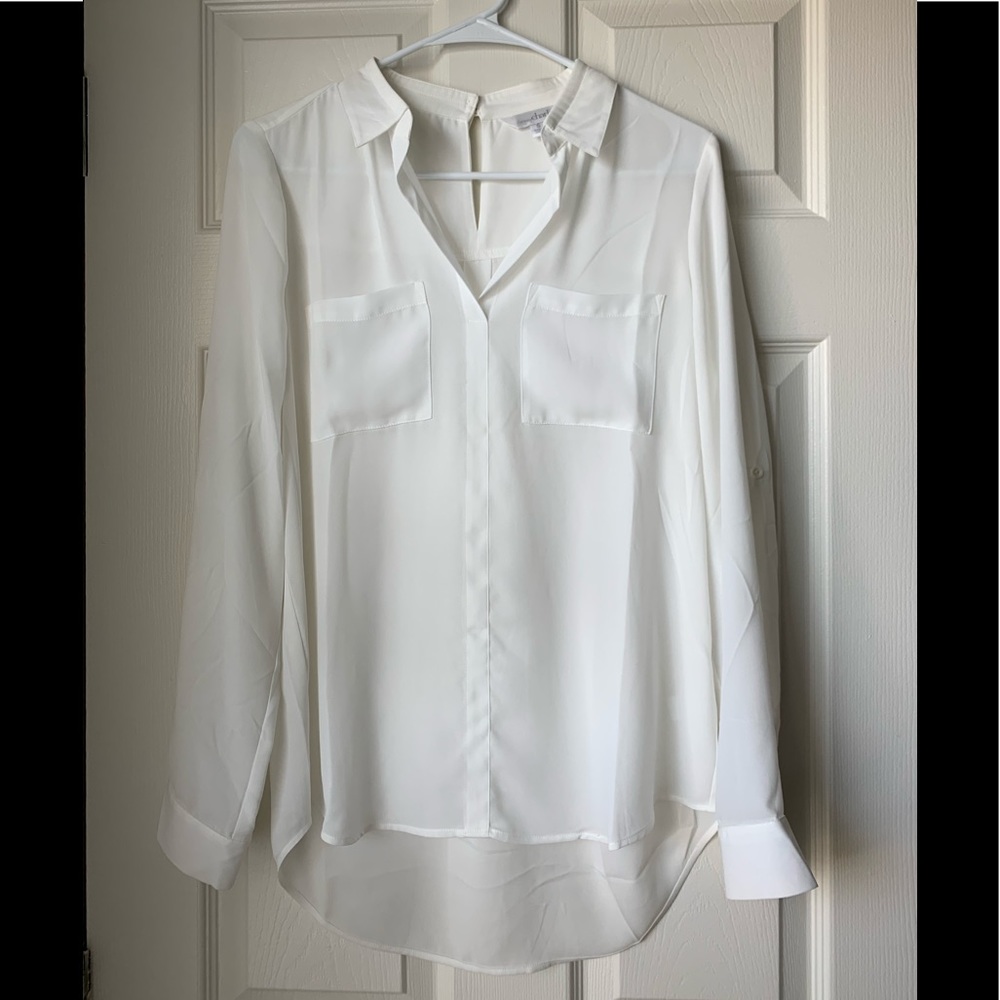 NWOT- Charming Charlie white blouse